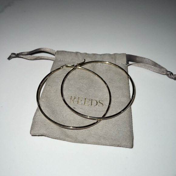 REEDS 14K Gold Hoop Earrings - Picture 4 of 8